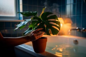 Psycholodzy zdradzają dlaczego coraz więcej ludzi mówi do roślin w łazience